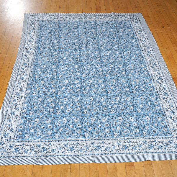 Block Printed Cotton Table Cover - 180 x 130 cms